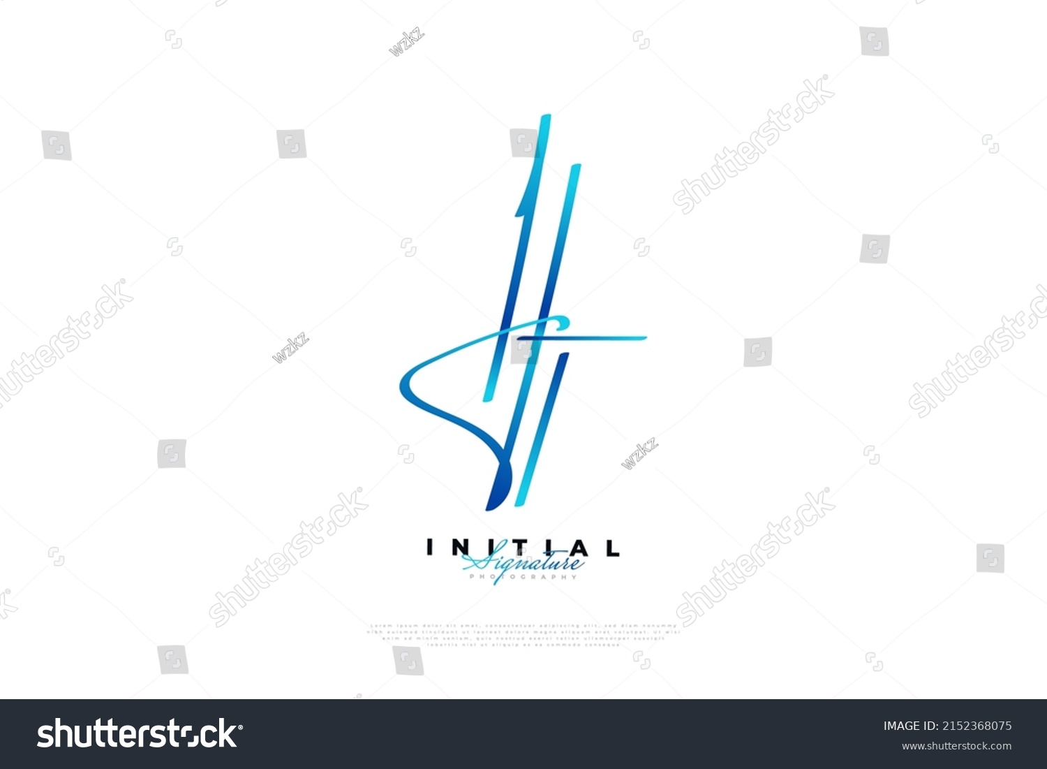 Initial H and T Logo Design in Blue Minimalist - Royalty Free Stock ...