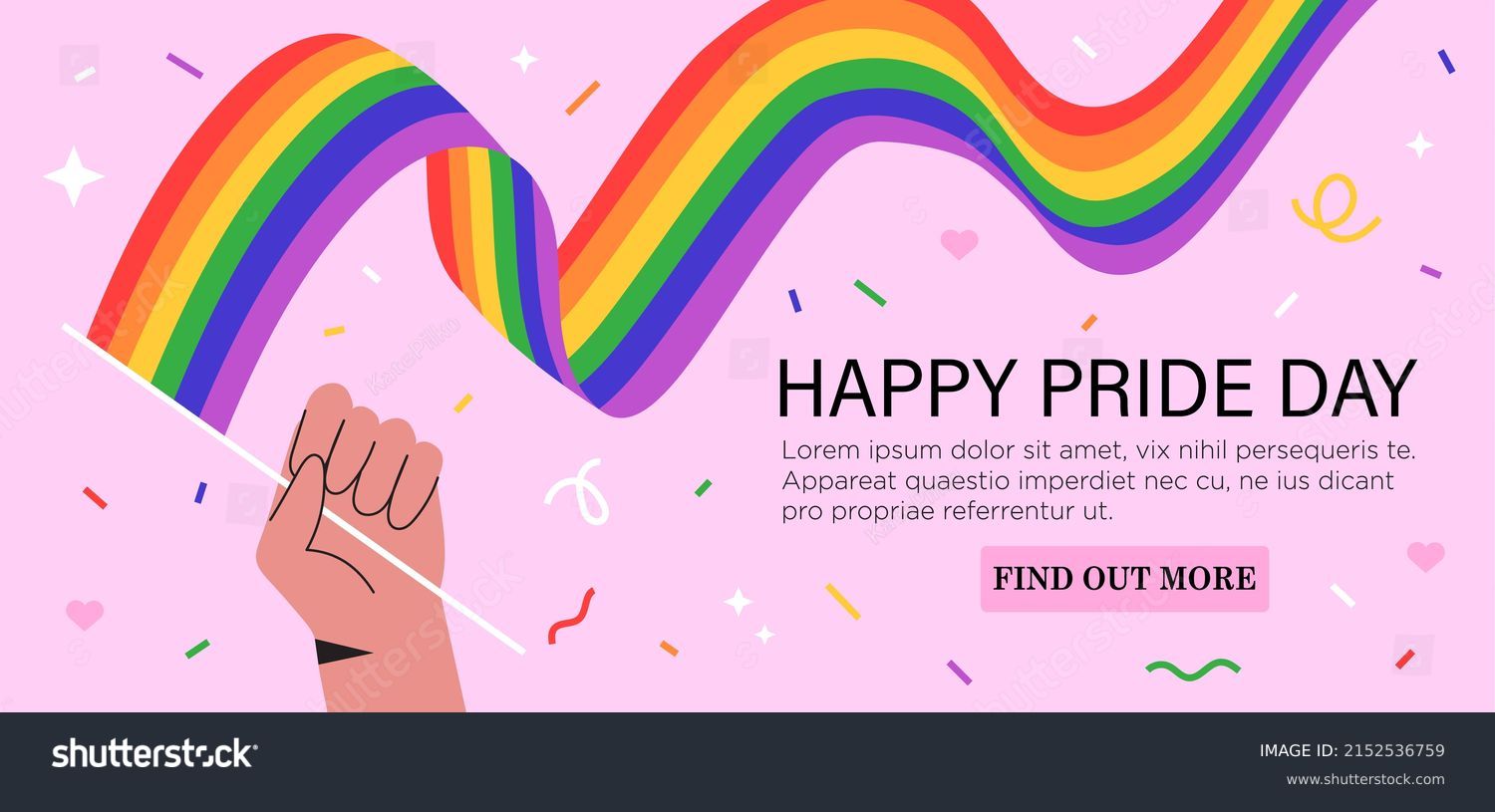 Hand Hold Rainbow Lgbt Flag And Celebrate Pride Royalty Free Stock Vector 2152536759 4620