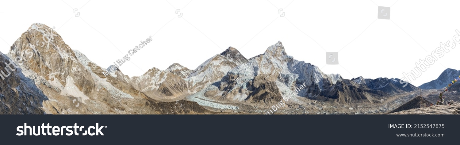 Mount Everest isolated on white background #2152547875