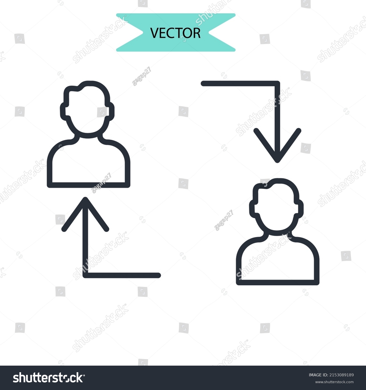 Conflict Of Interest Icons Symbol Vector Royalty Free Stock Vector