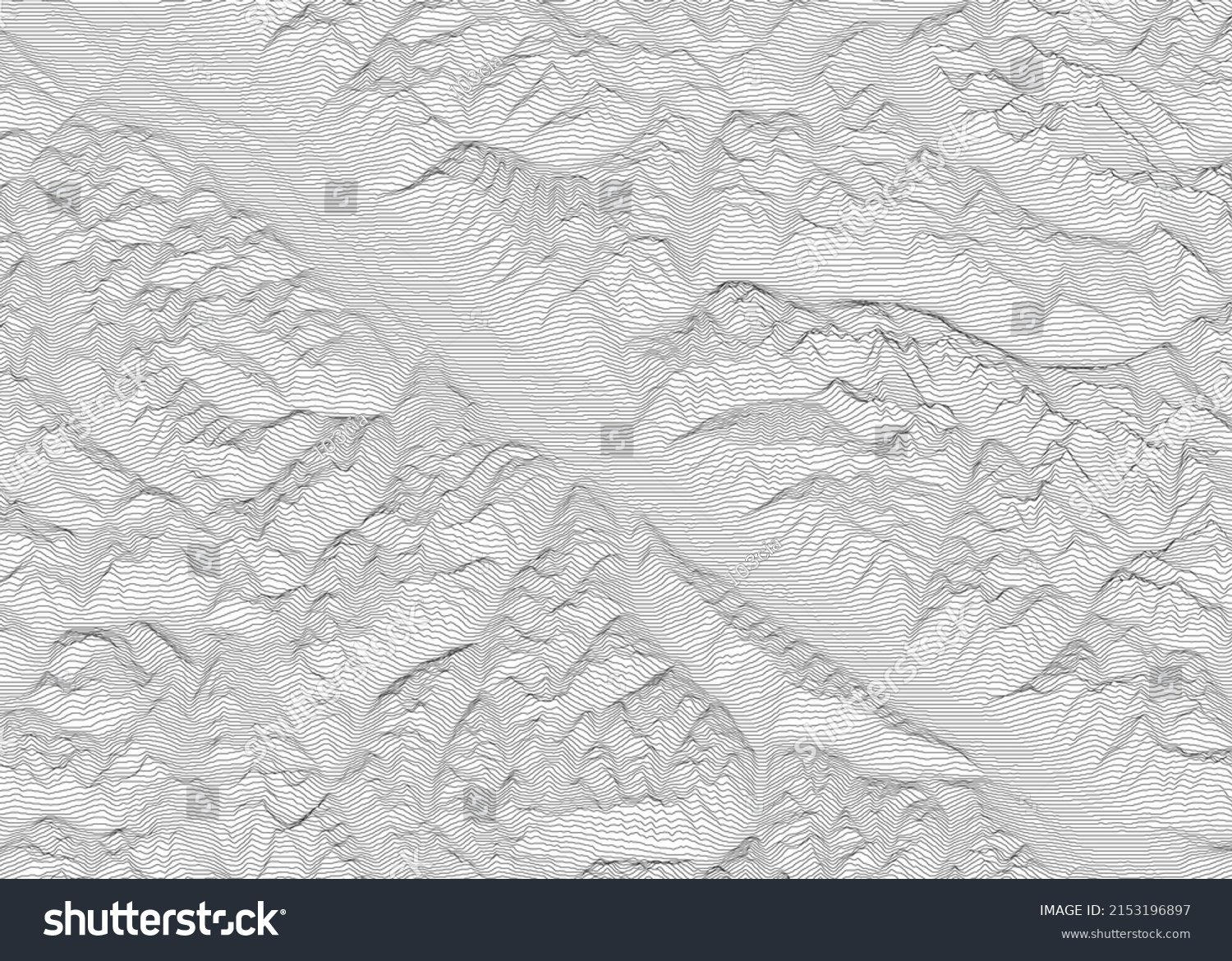 Mcbride village 3D topography map, vector contour. #2153196897