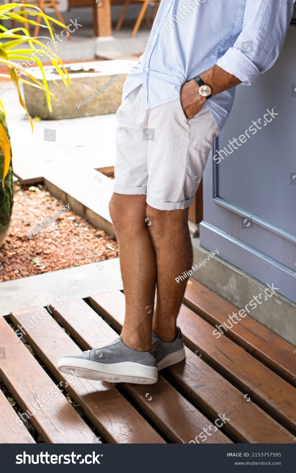 Bright men's cotton shorts, summer men's fashion. #2153757595