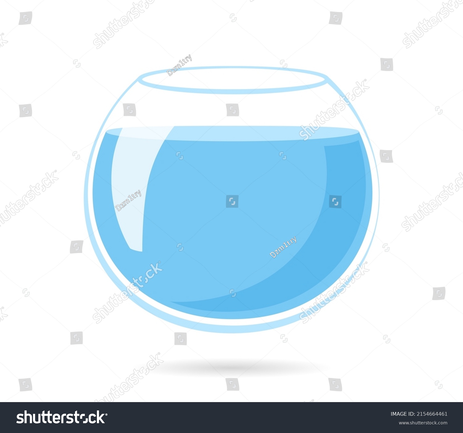 Empty cartoon fishbowl icon. Clipart image - Royalty Free Stock Vector ...
