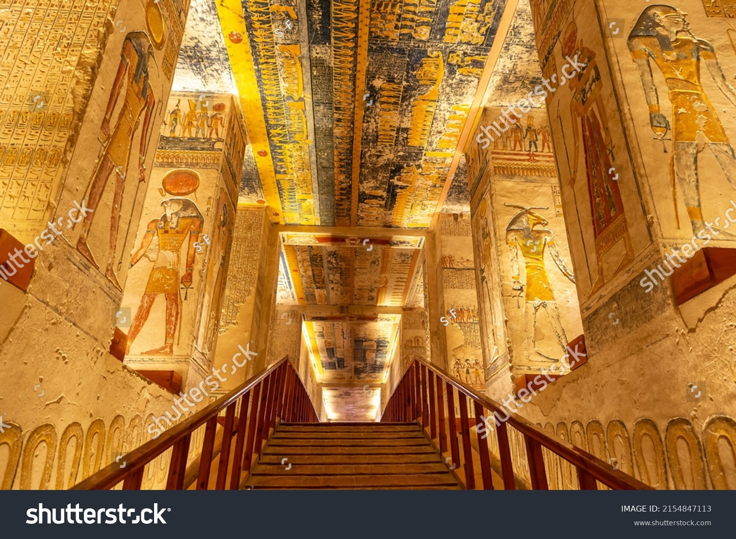 Tomb of pharaohs Rameses V and VI in Valley of the Kings, Luxor, Egypt #2154847113