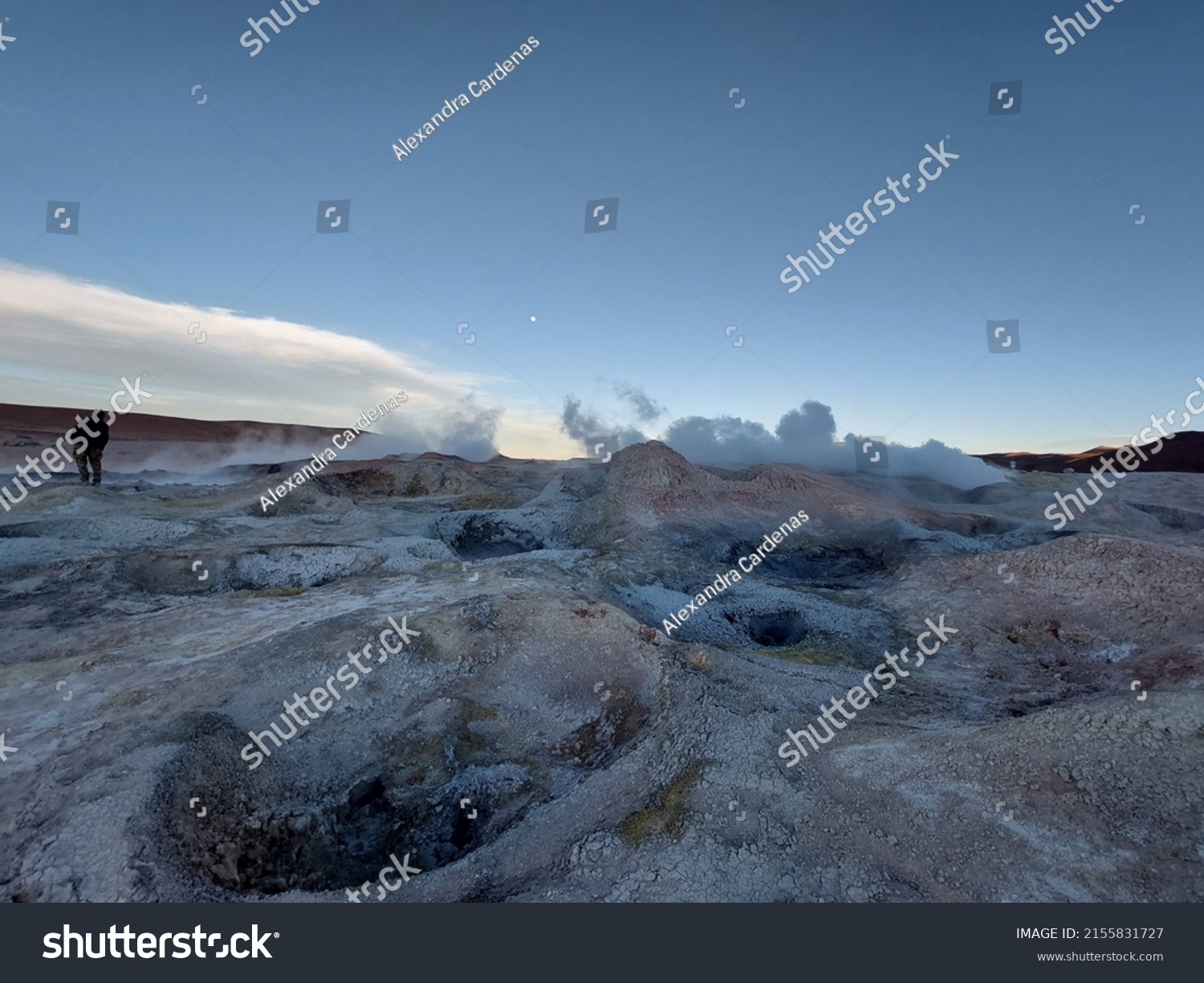 Morning sun Geyser (Sol de Mañana Geyser) (geothermal and eruption area) in Eduardo Avaroa National Reserve (Bolivia) #2155831727