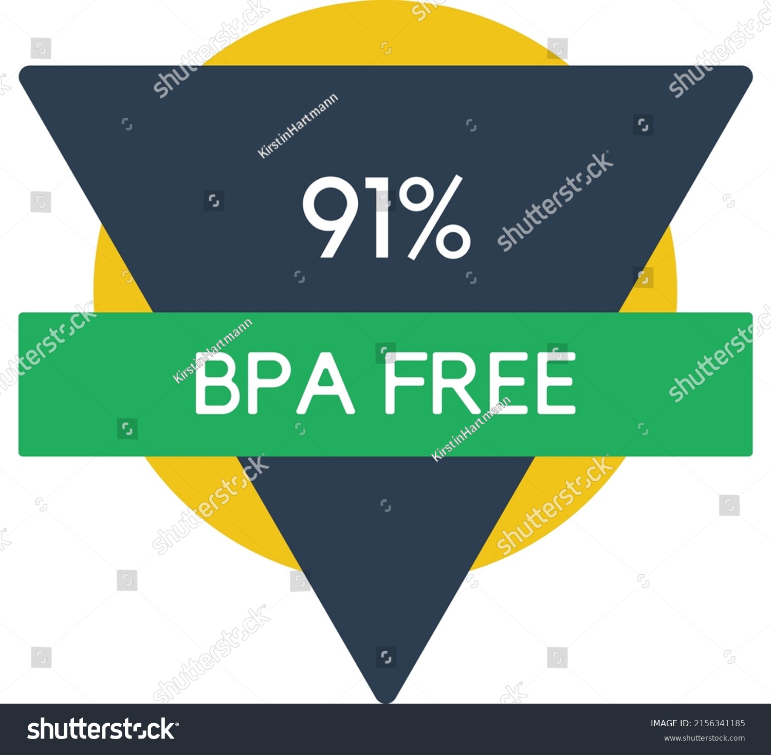% percentage BPA Free sign label vector art illustration with fantastic font and green yellow color
 #2156341185