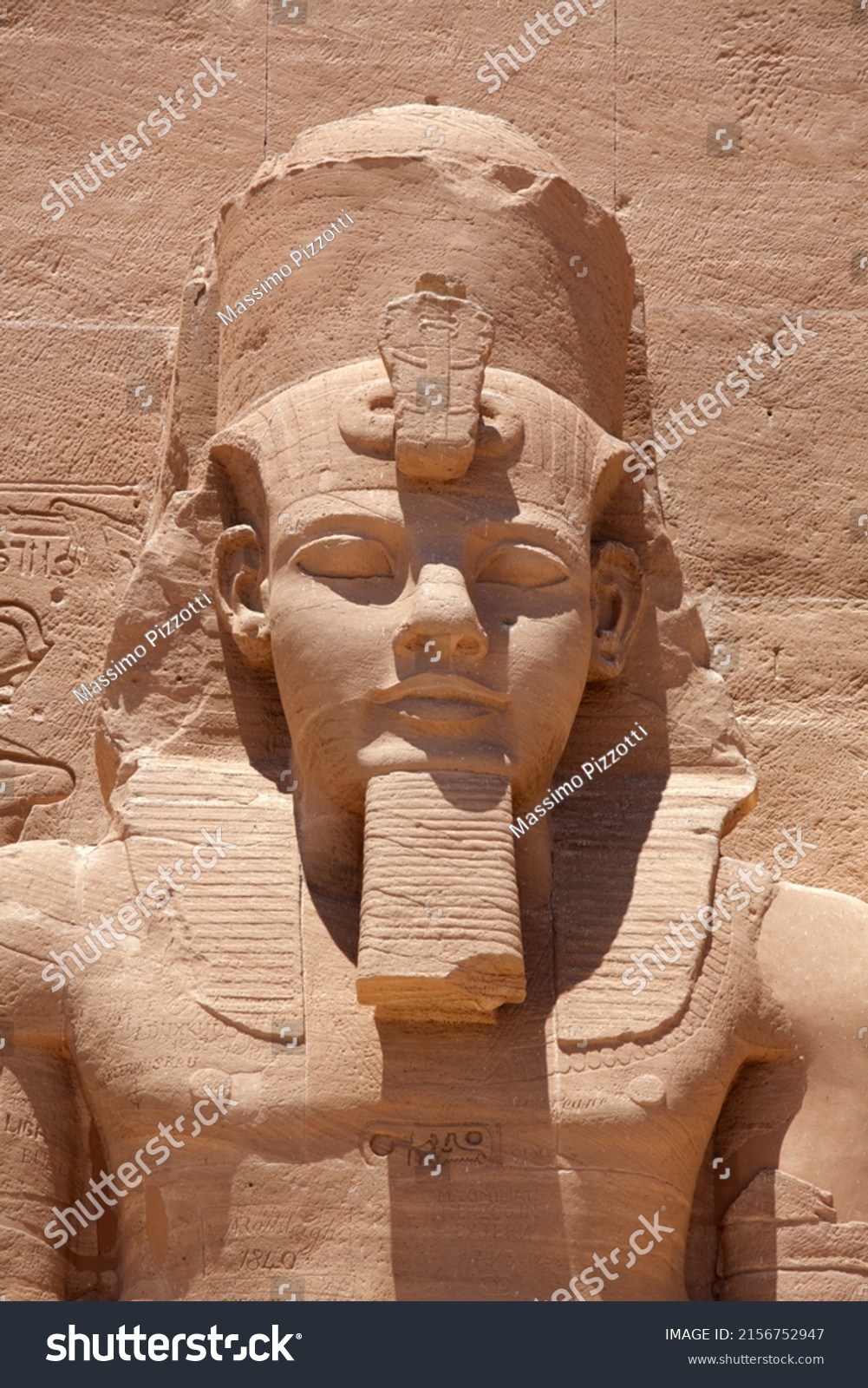 Statue of Ramesses II at Abu Simbel temple, Aswan, Egypt #2156752947