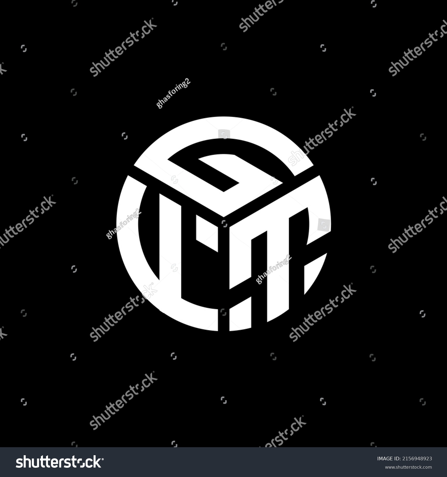 GFT letter logo design on black background. GFT - Royalty Free Stock ...