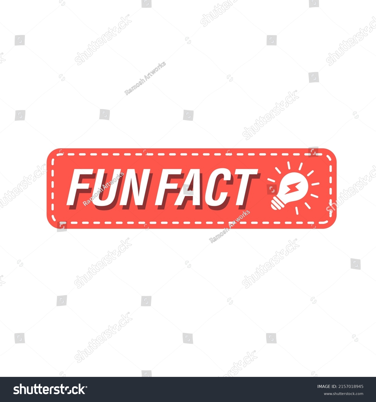 Fun Fact Vector. Simple Label Template Post With - Royalty Free Stock 