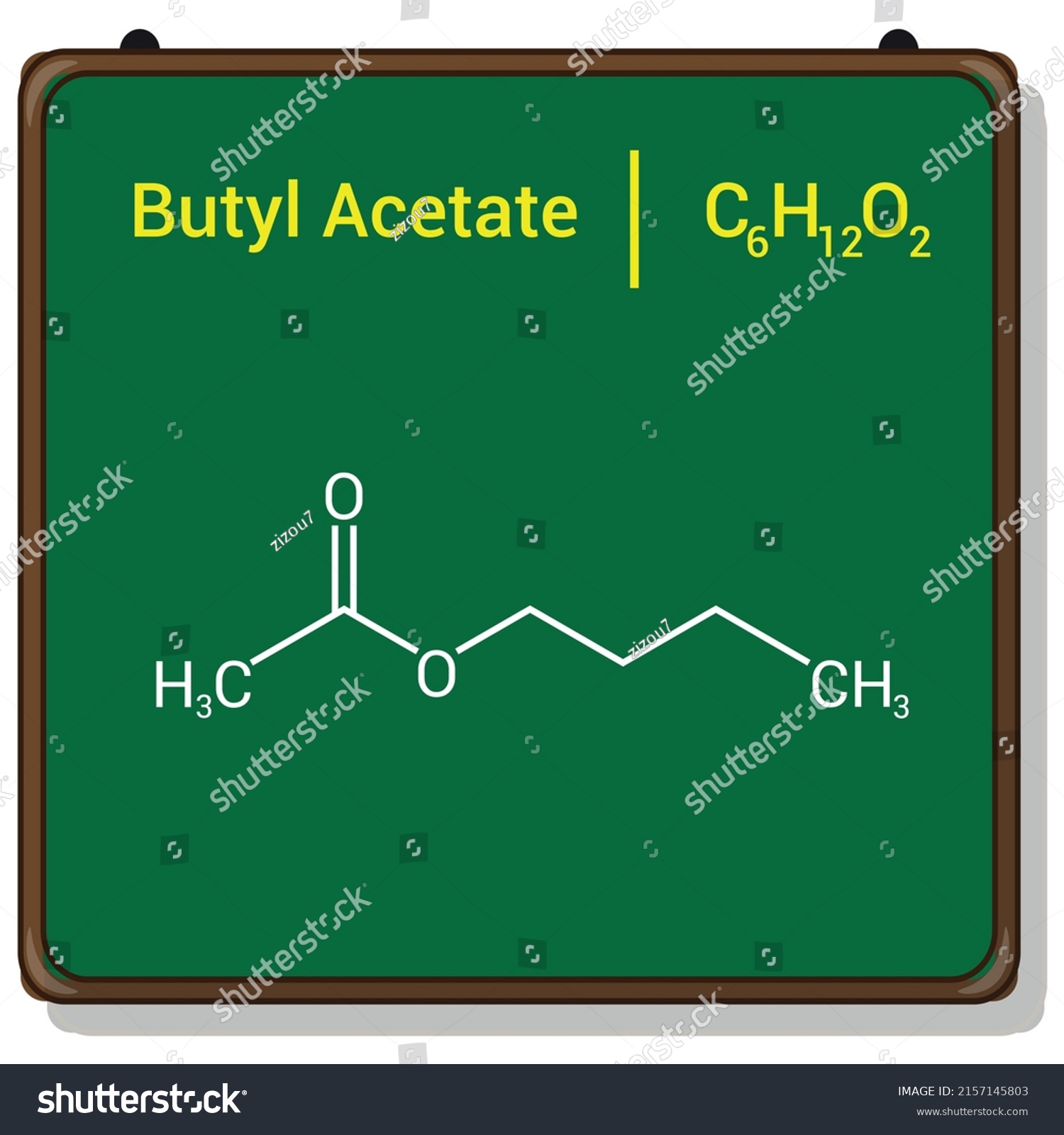 Chemical Structure Of Butyl Acetate C6h12o2 Royalty Free Stock