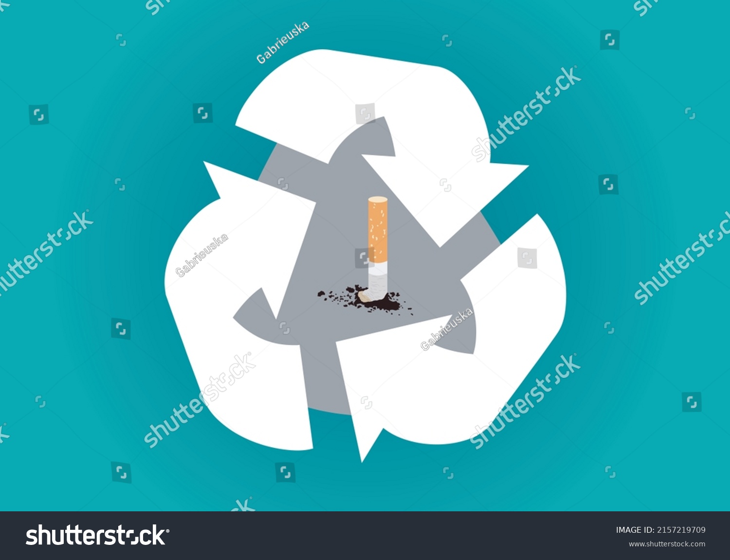 Recycle Cigarette Butts. Ecology. Recycling - Royalty Free Stock Vector ...