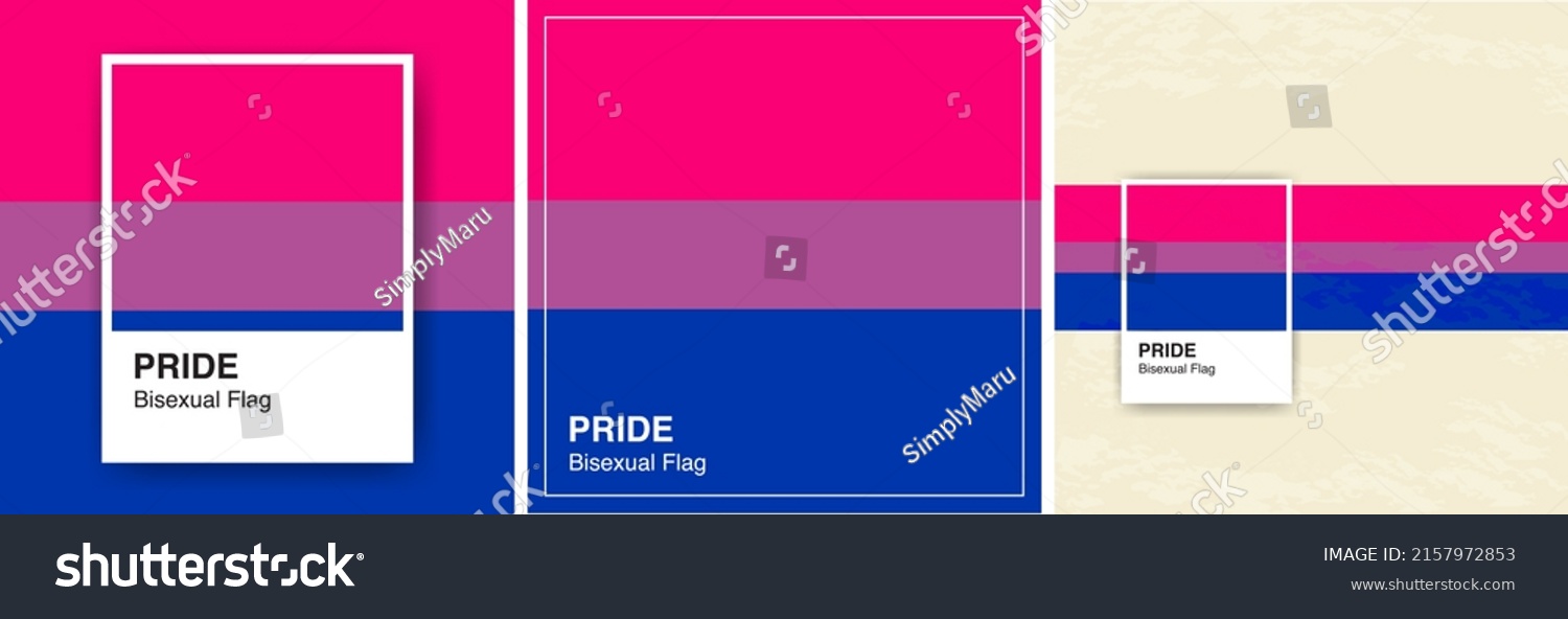 Bisexual Pride Flags Art Concepts Color Palette Royalty Free Stock Vector 2157972853 4117