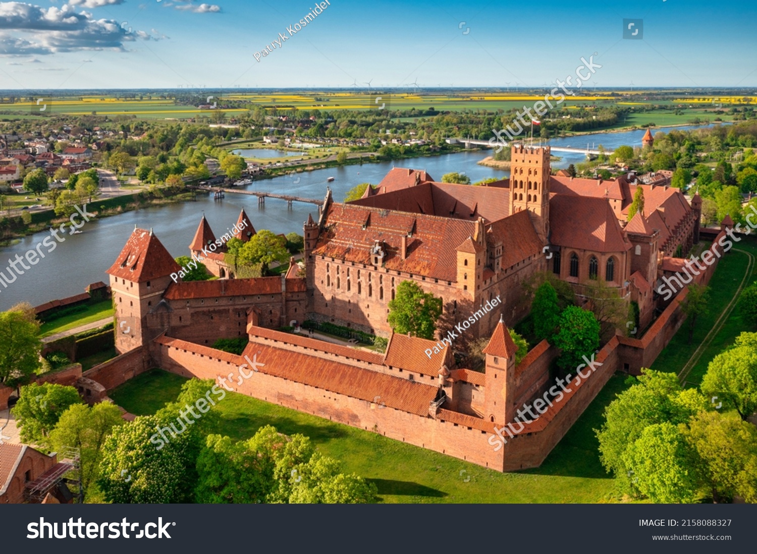 The Castle of the Teutonic Order in Malbork by the Nogat river. Poland #2158088327
