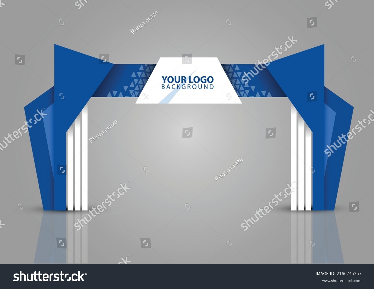 exhibition stand Gate entrance vector with for mock up event display, arch design	 #2160745357