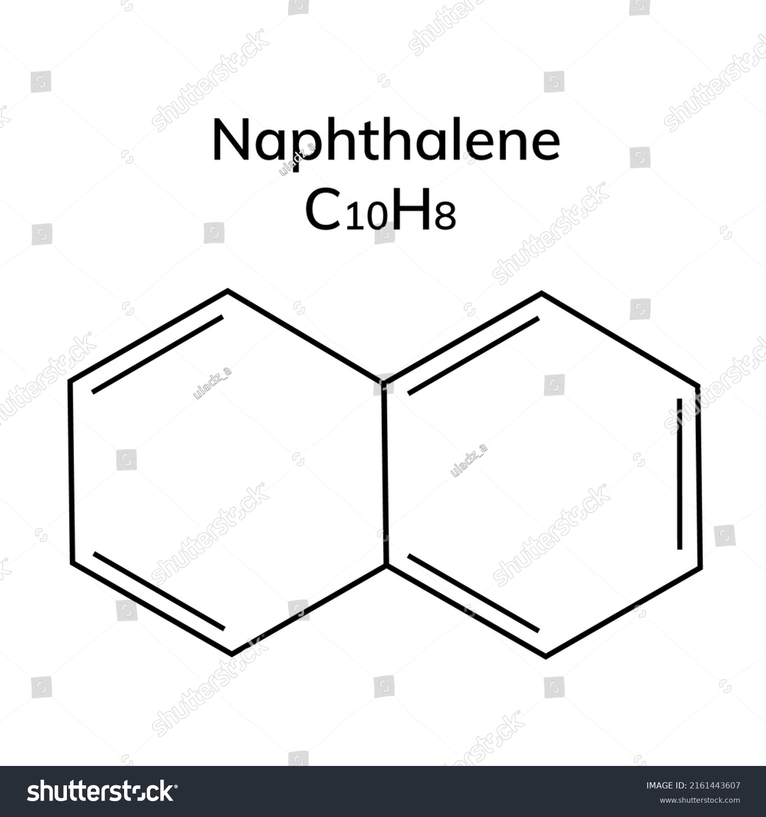 Chemical Structural Formula Of Naphthalene Royalty Free Stock Vector