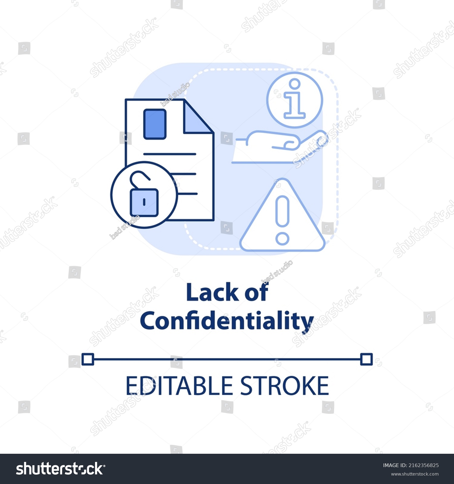 Lack of confidentiality light blue concept icon. - Royalty Free Stock ...