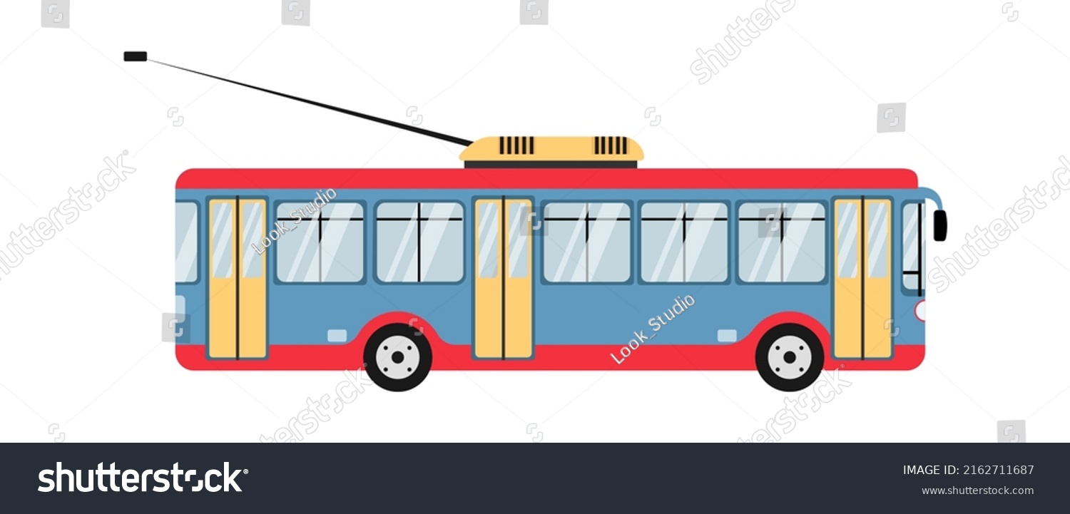 Trolleybus Public Transport. Vector illustration - Royalty Free Stock ...