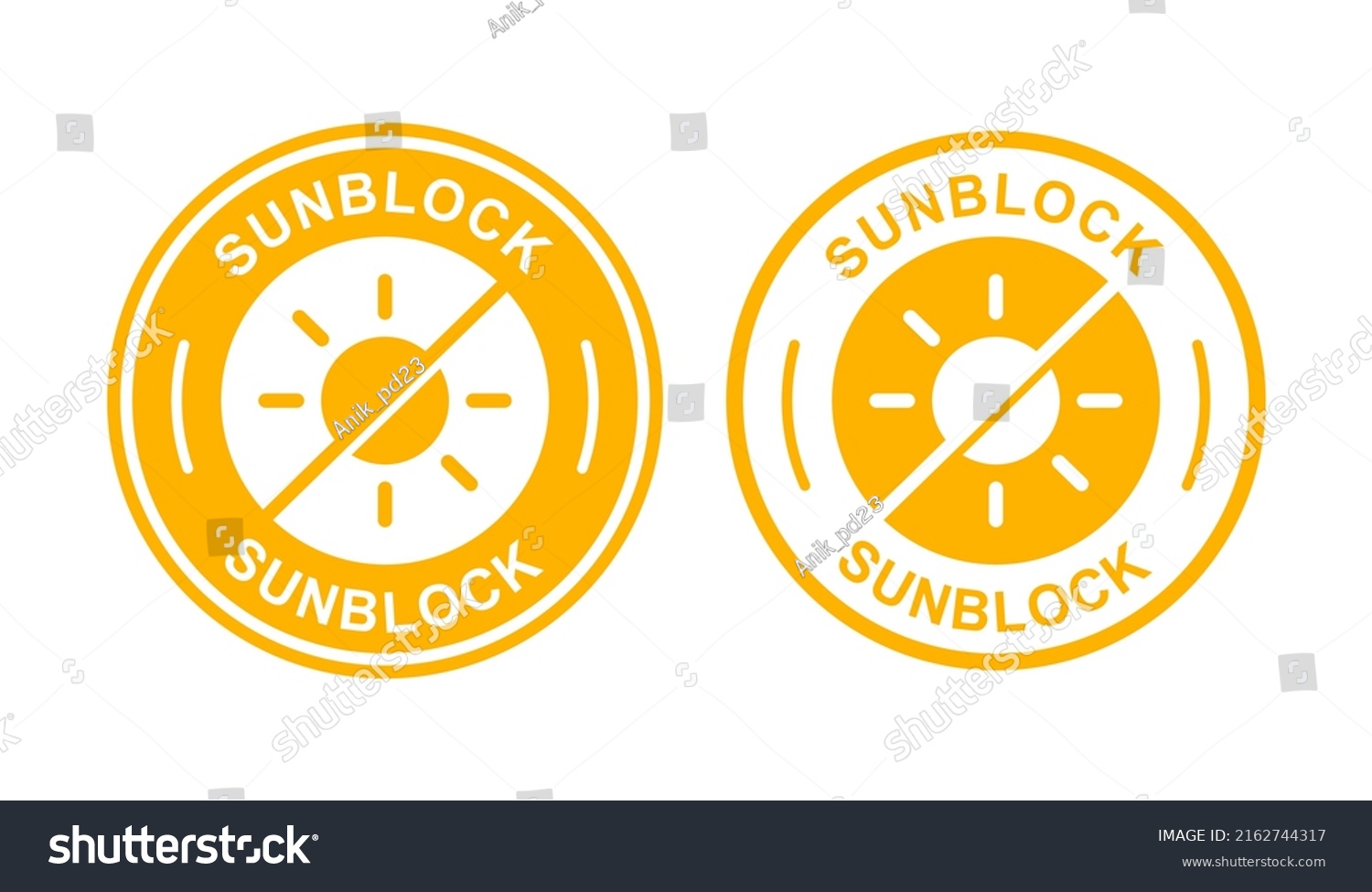 Sunblock logo design vector badge. Suitable for - Royalty Free Stock ...