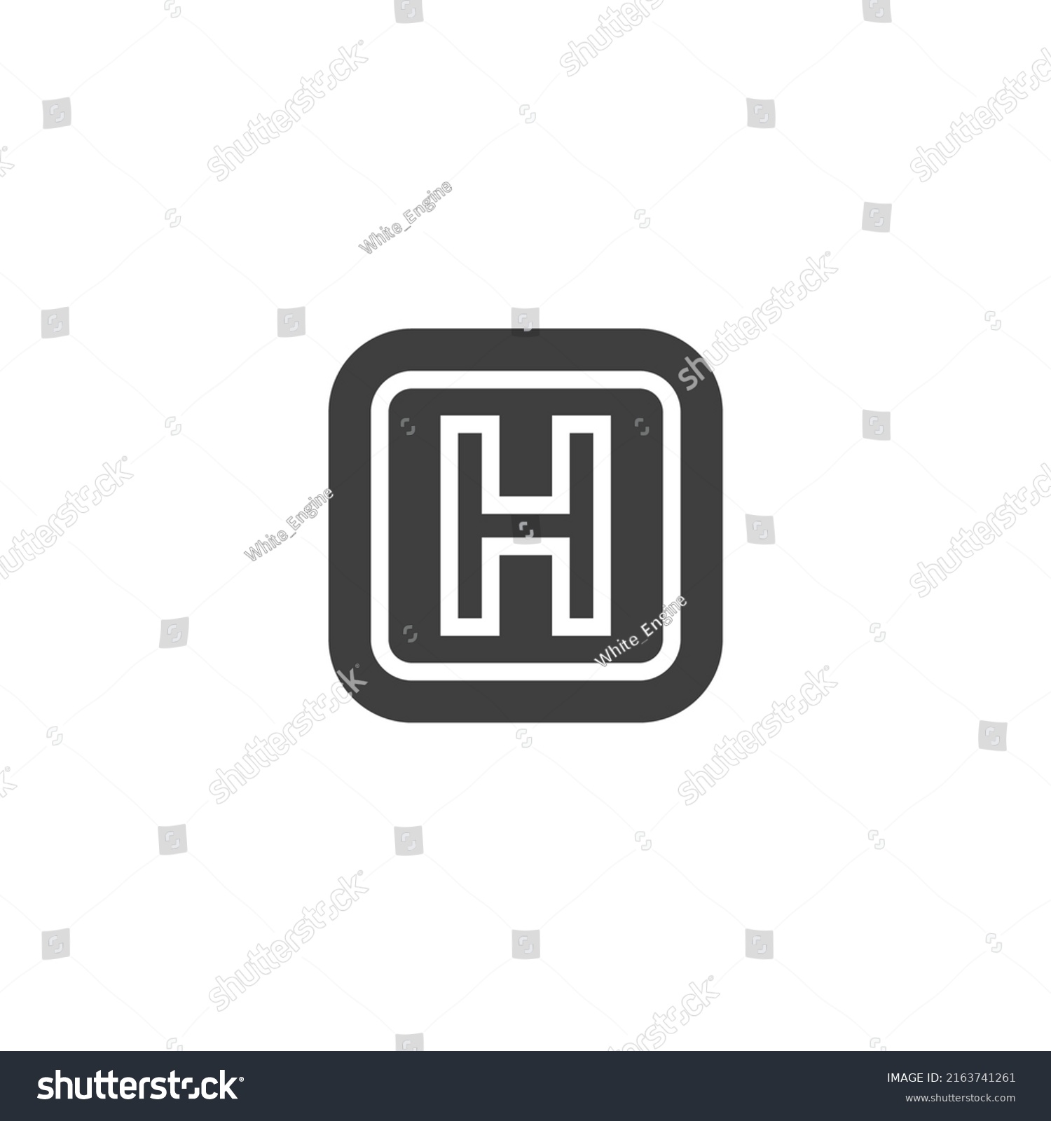 Vector sign of the Helipad symbol is isolated on - Royalty Free Stock ...