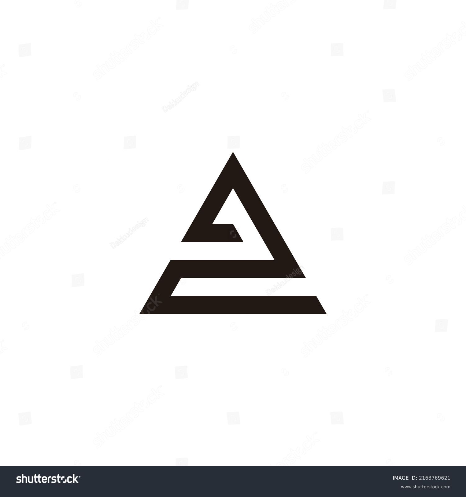 Letter A and number 2 triangle symbol simple - Royalty Free Stock ...