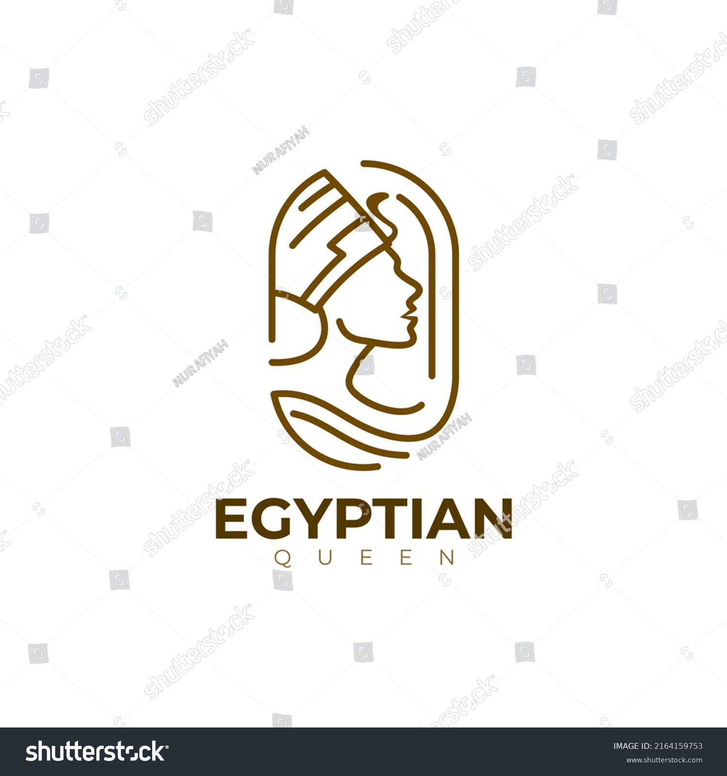 Egyptian logo vector, King logo and line style #2164159753