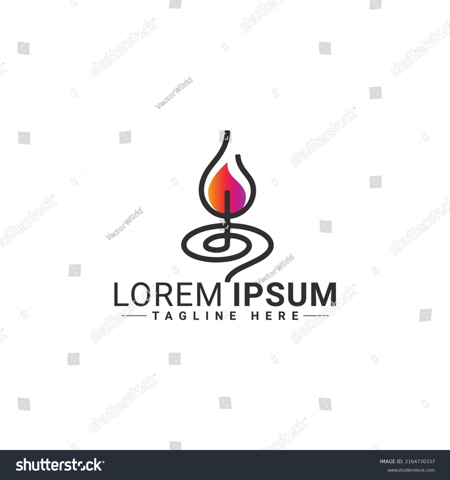 Candle Logo Design, Vector Illustration - Royalty Free Stock Vector ...