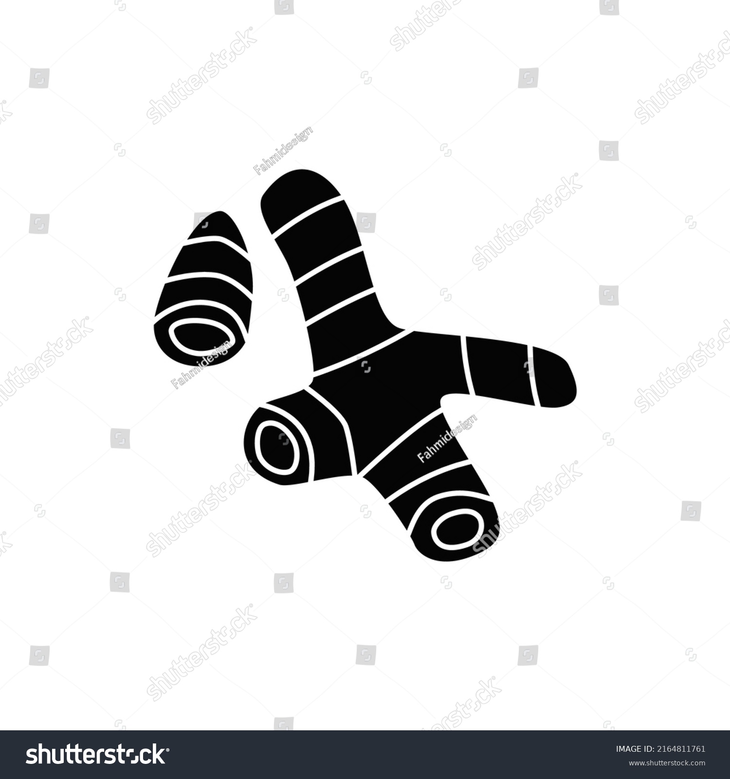 Turmeric, Curcuma Icon In Black Flat Glyph, - Royalty Free Stock Vector 