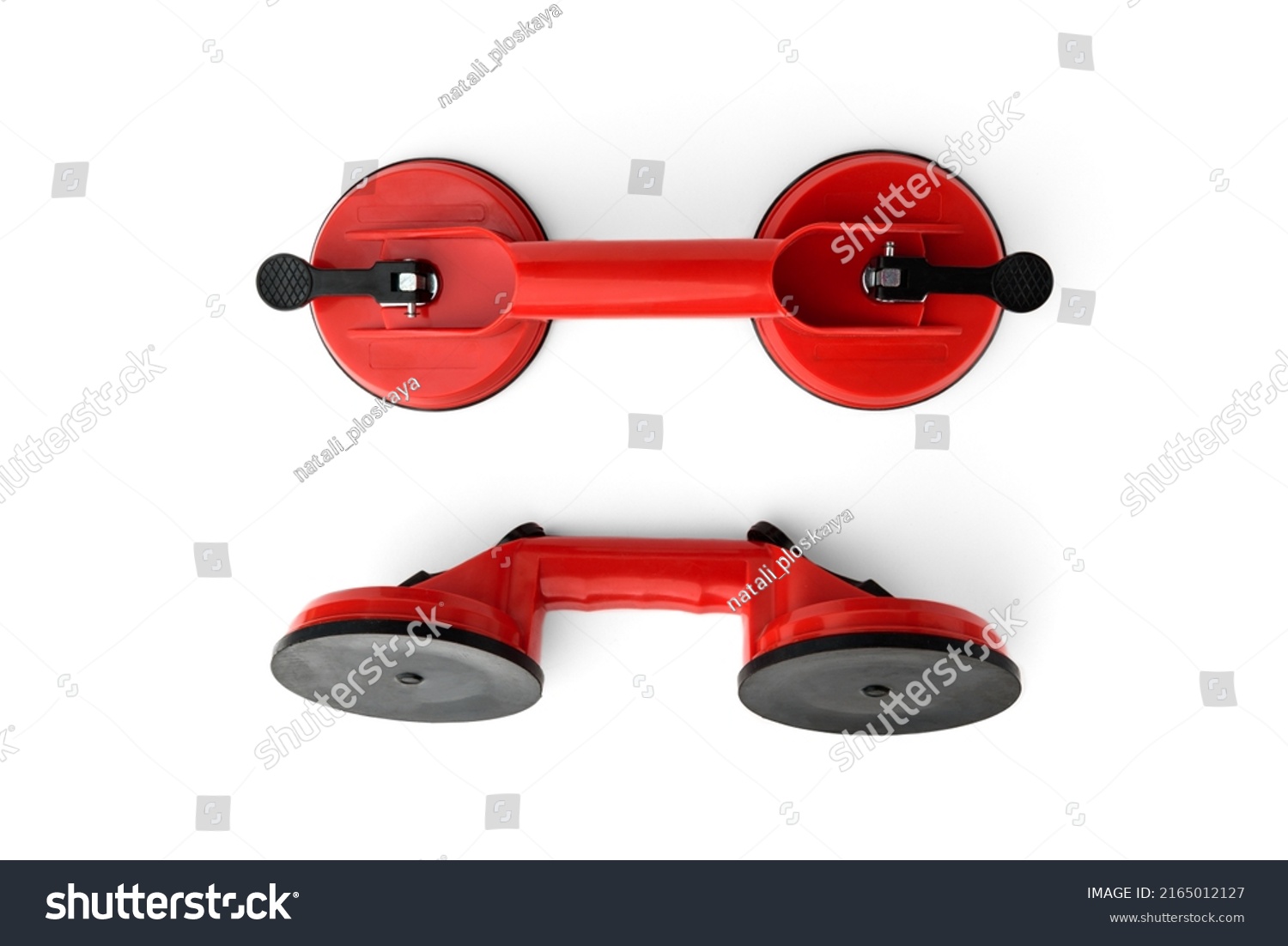 Construction vacuum suction cups for glass and tiles isolated on white background. #2165012127