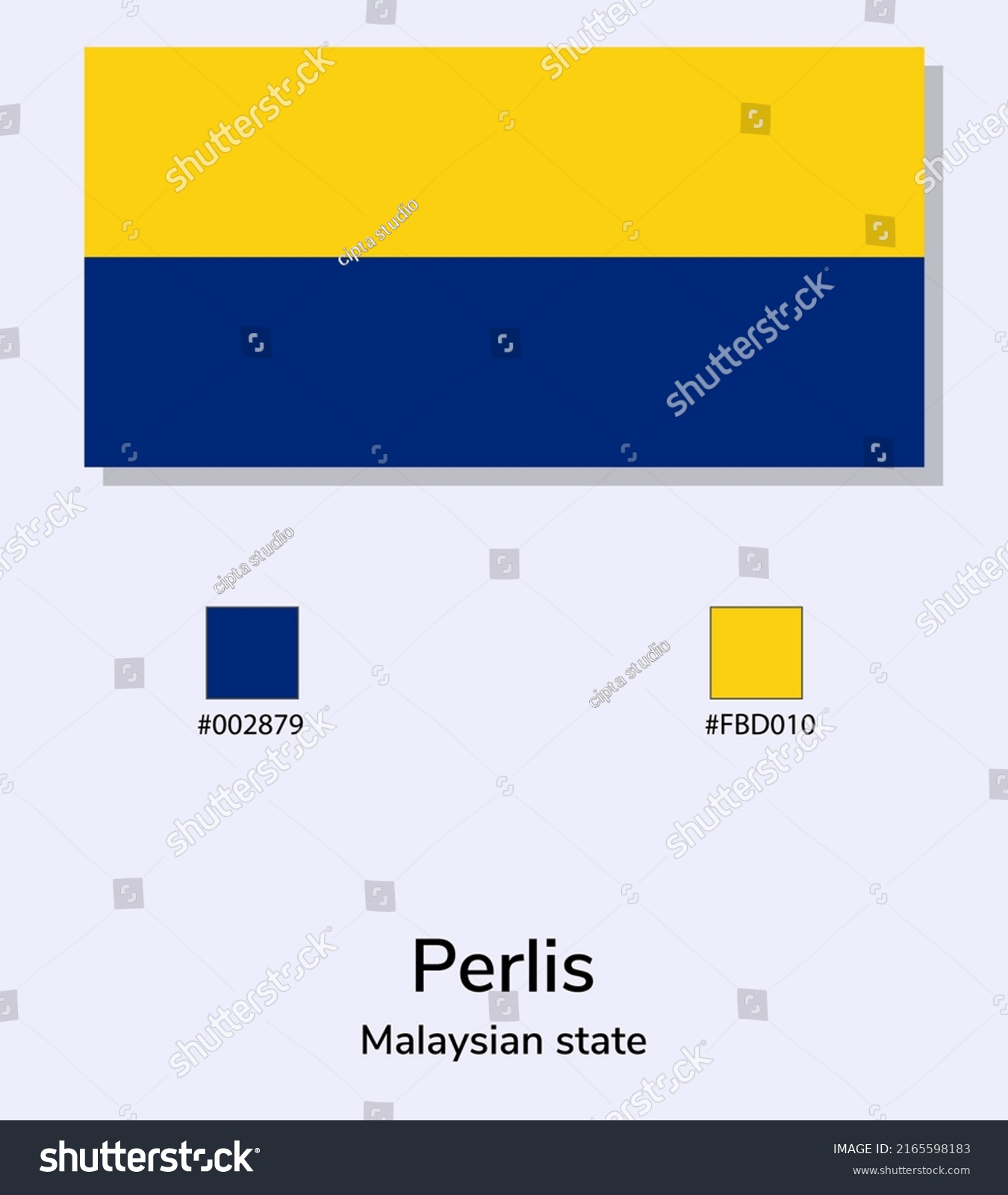 Vector Illustration of Perlis flag isolated on - Royalty Free Stock ...