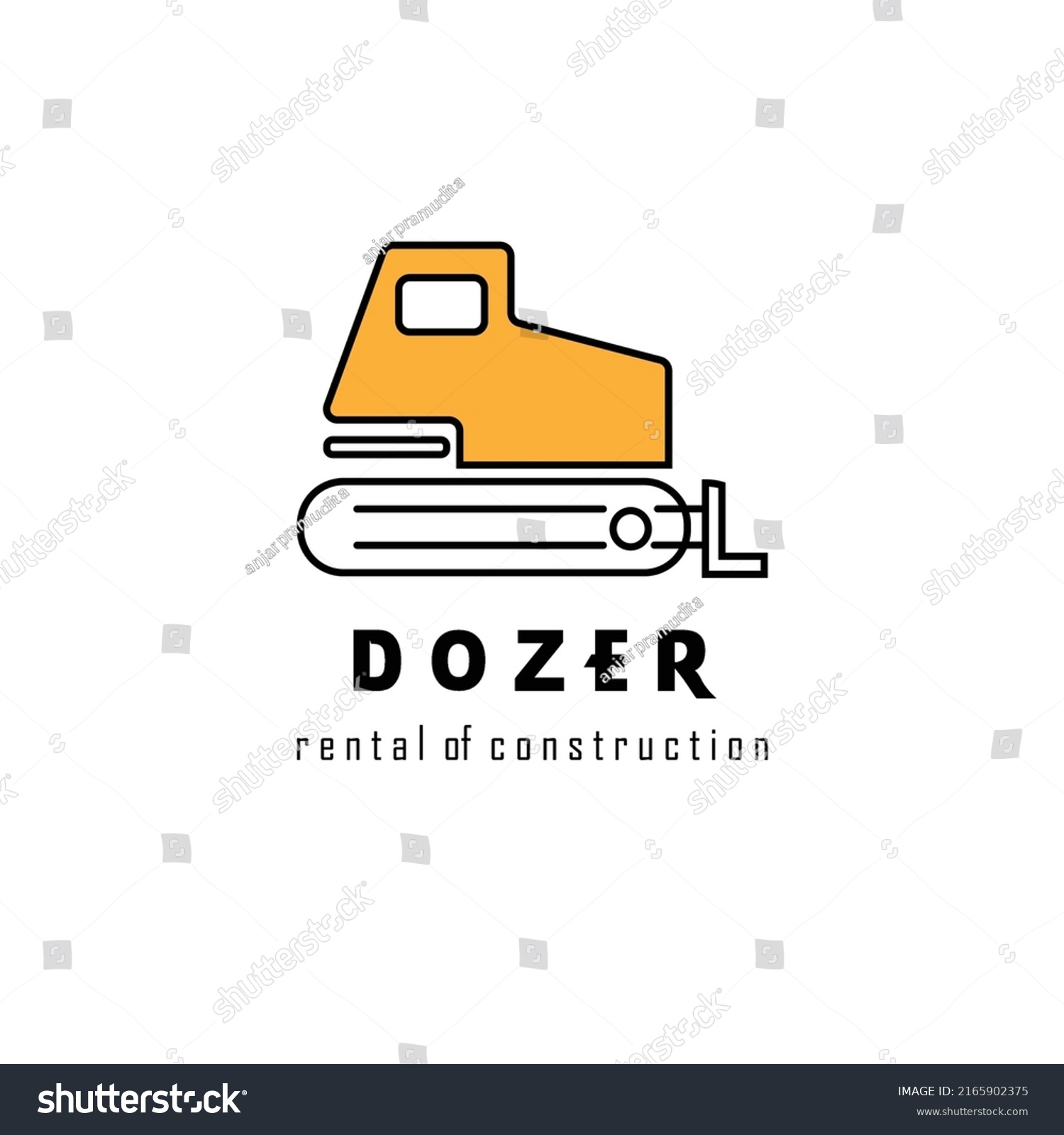 Dozer Vector Logo Construction Heavy Equipment - Royalty Free Stock ...