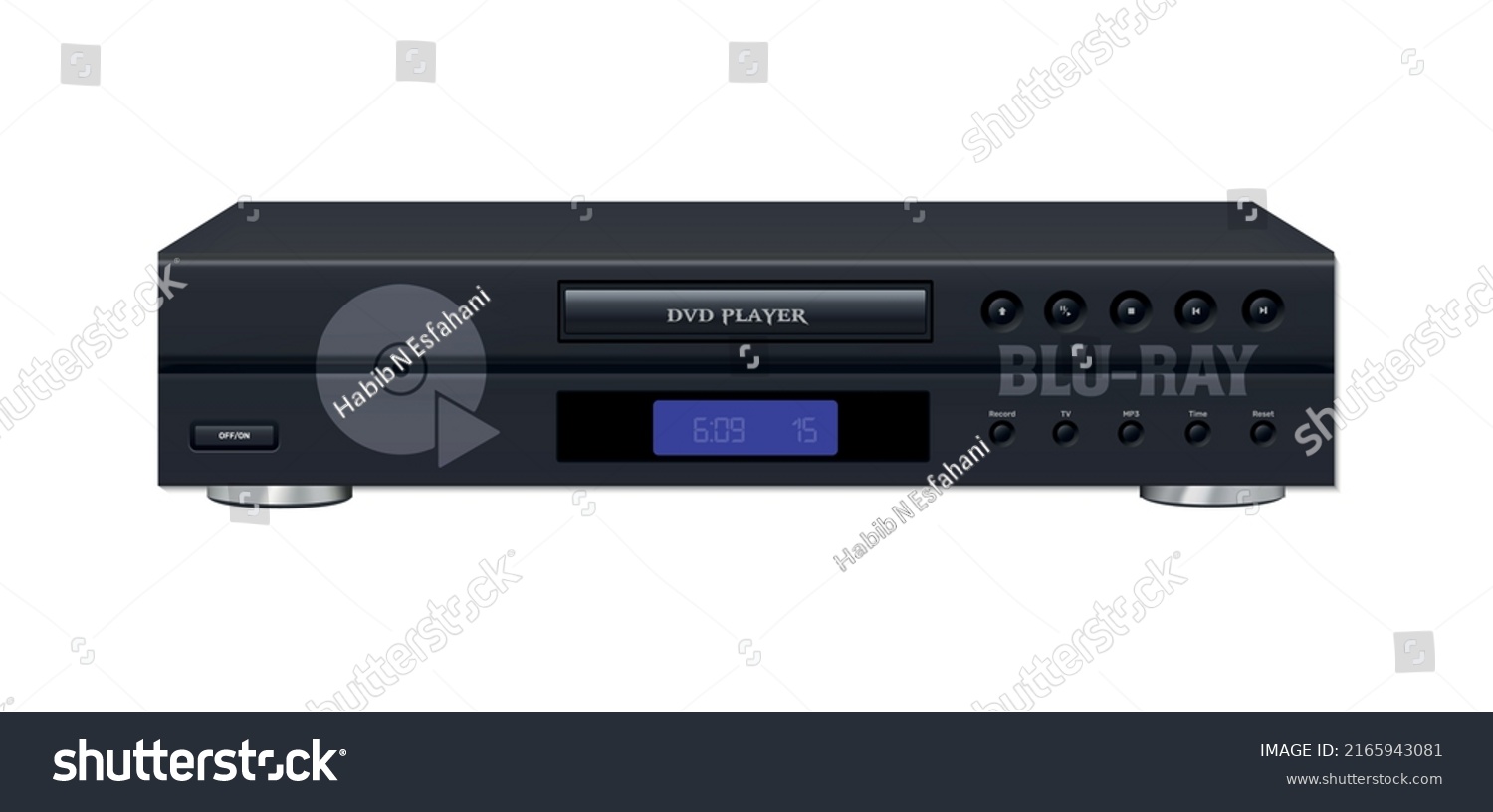 Realistic dvd cd player, blu ray device - Royalty Free Stock Vector ...