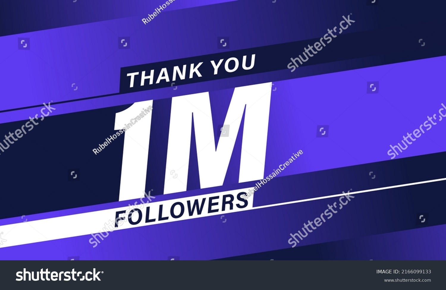 Thank you 1 million followers, modern banner design vectors #2166099133