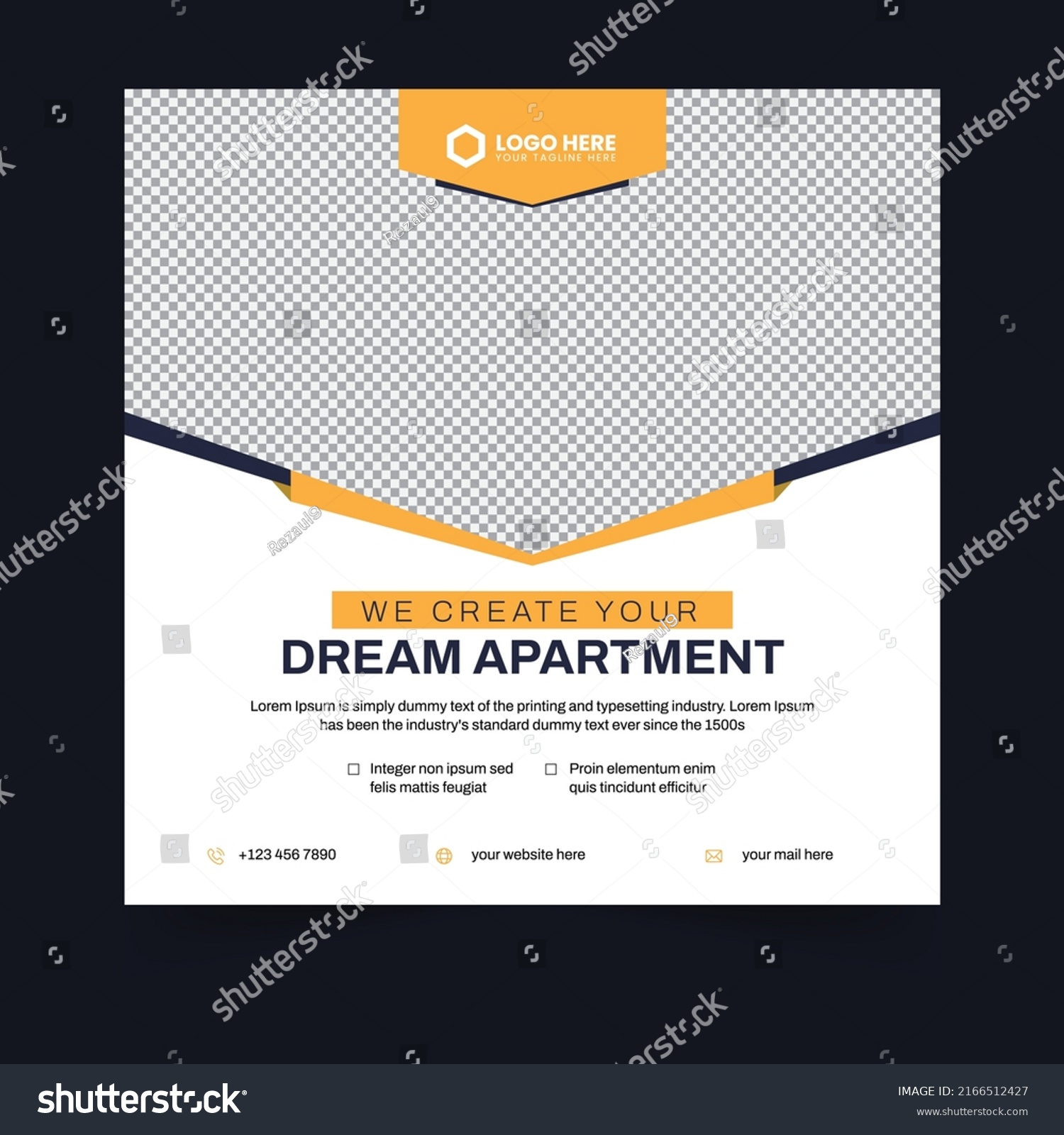 Real estate business social media post and square banner template design #2166512427