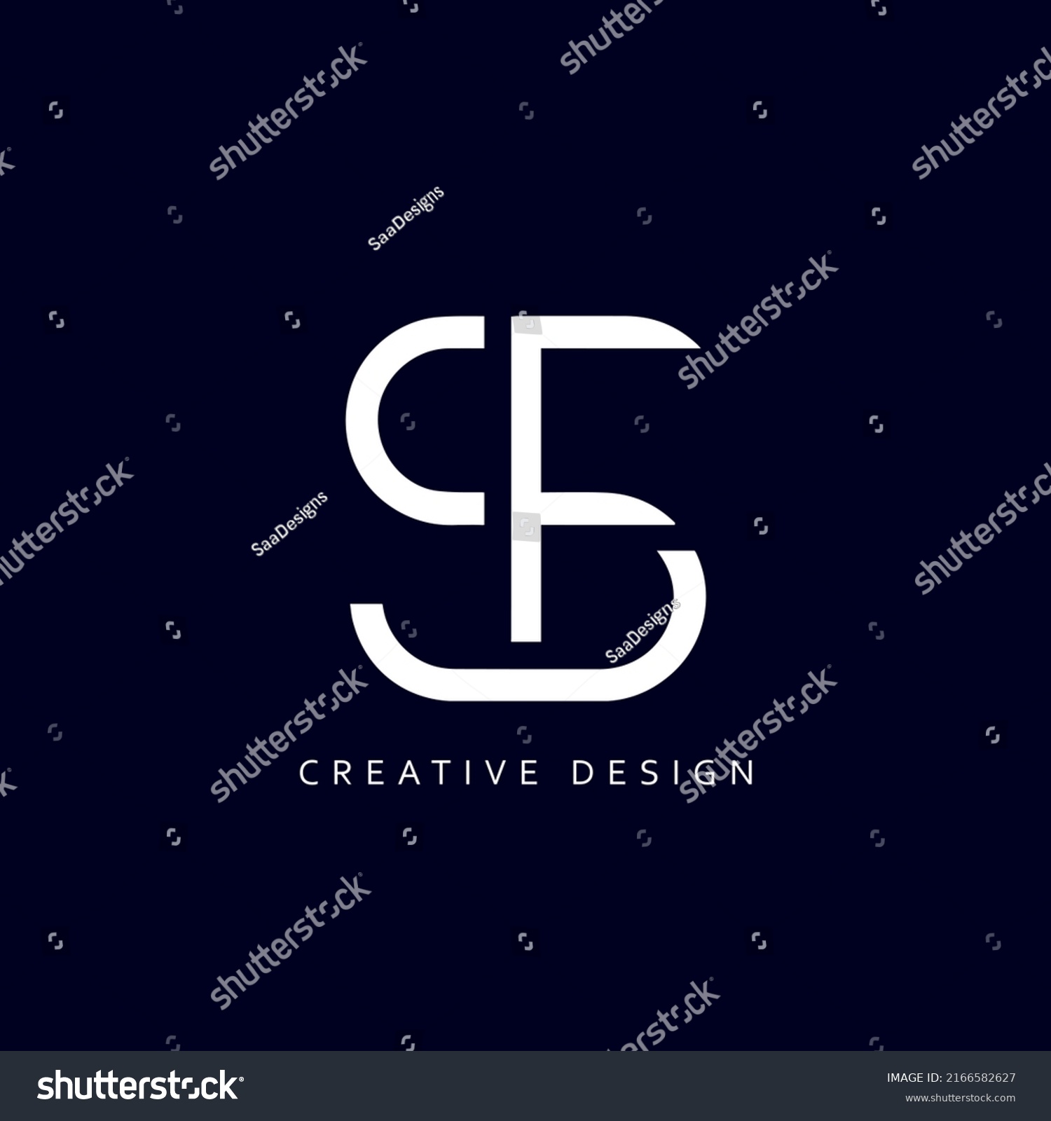 SF Logo Design, Creative Professional Trendy - Royalty Free Stock ...