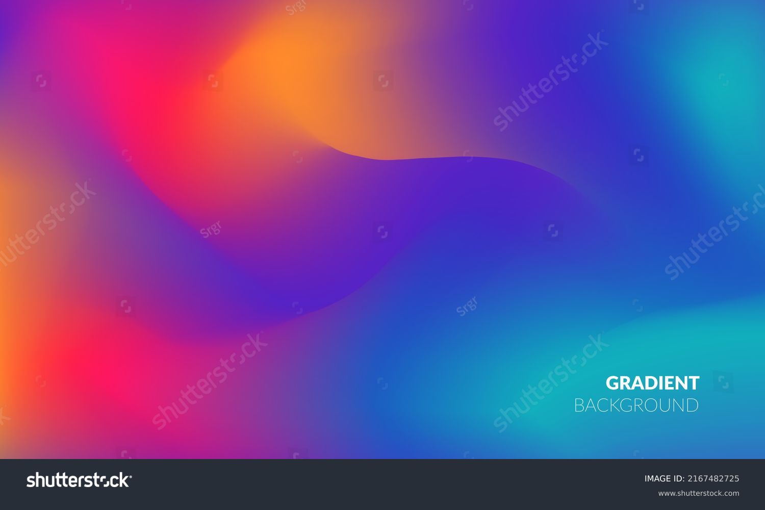 Abstract Vibrant Gradient background. Saturated Colors Smears. Vector EPS. #2167482725