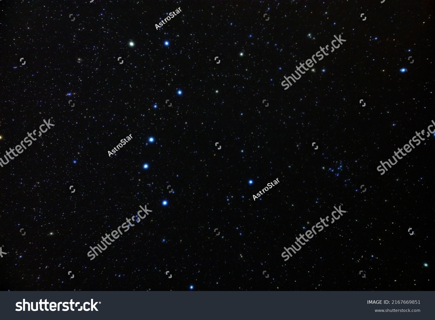 Milky Way stars and Ursa Major - Big Dipper constellation. #2167669851