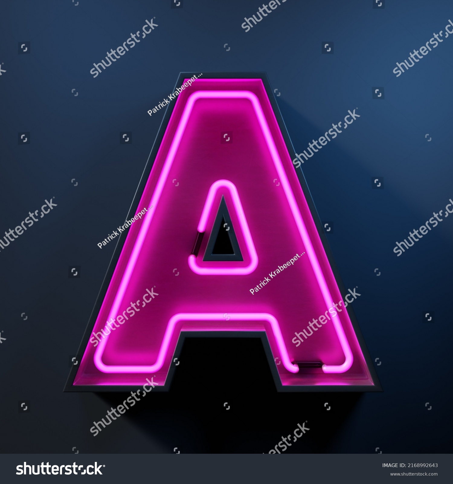 Neon light tube letter A #2168992643