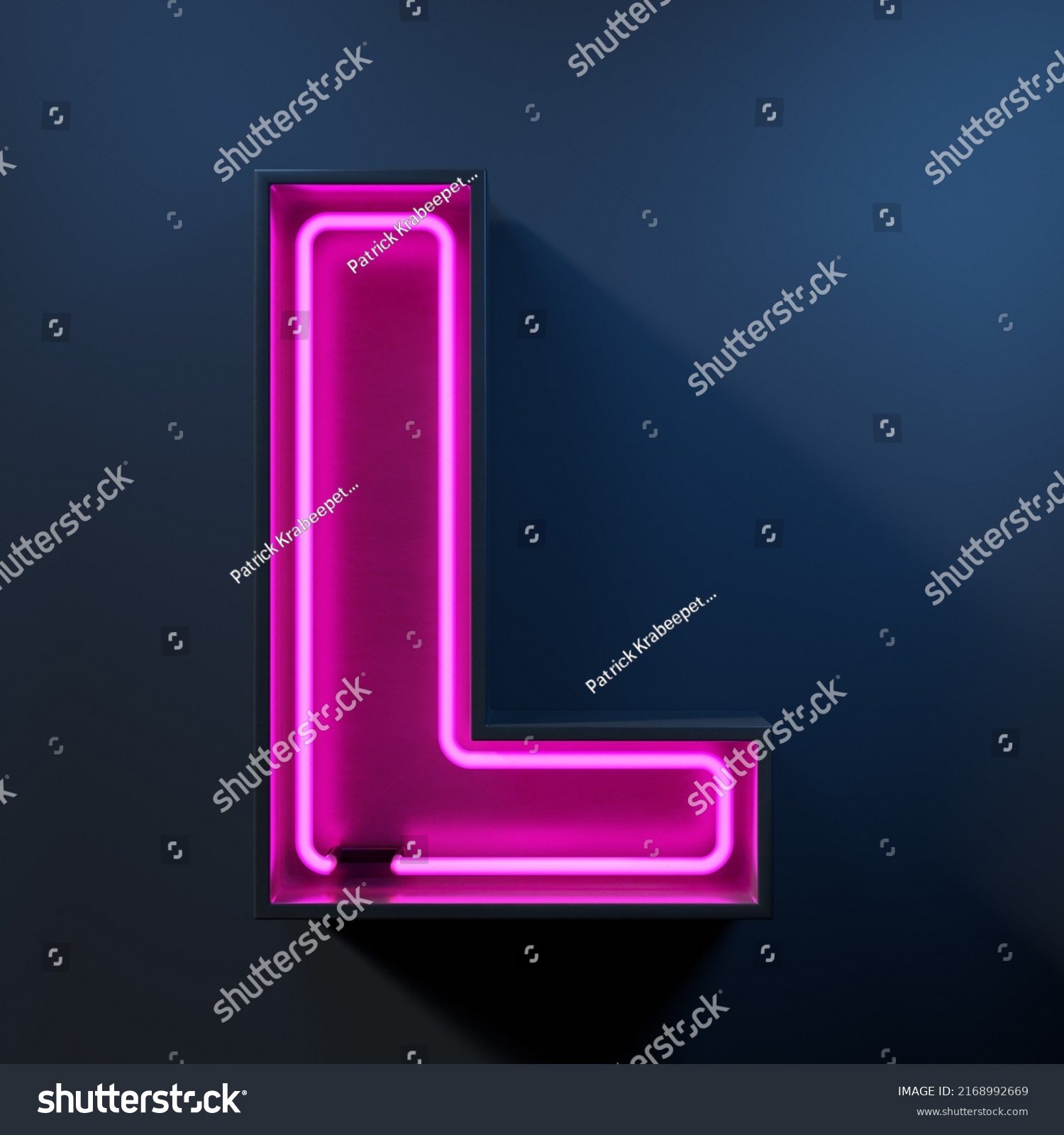Neon light tube letter L #2168992669