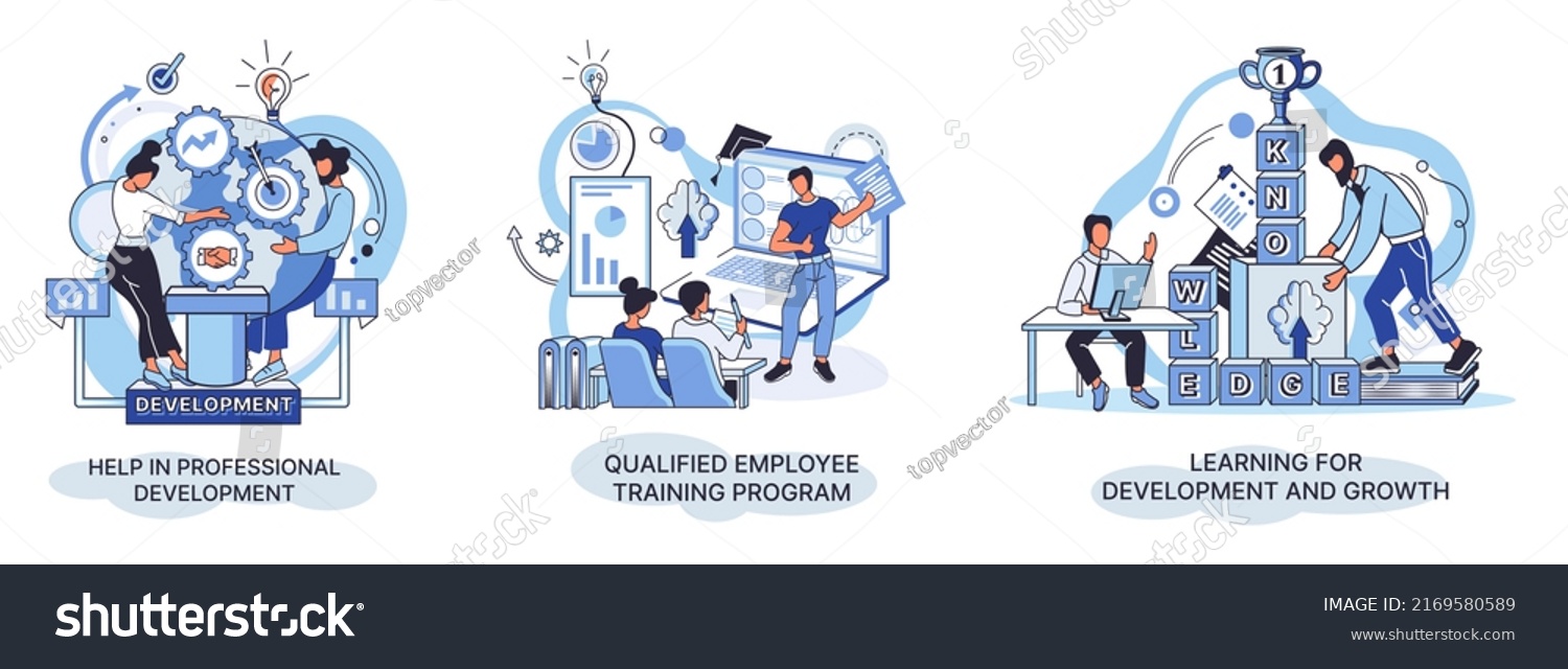 Help in professional development. Qualified - Royalty Free Stock Vector ...