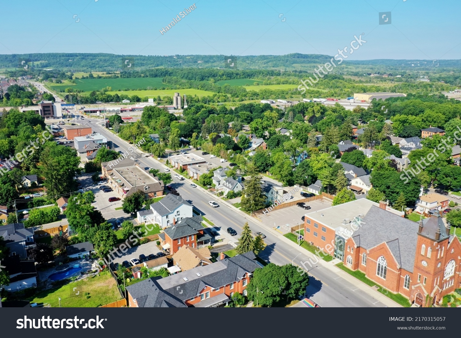 An aerial view of Milton, Ontario, Canada #2170315057