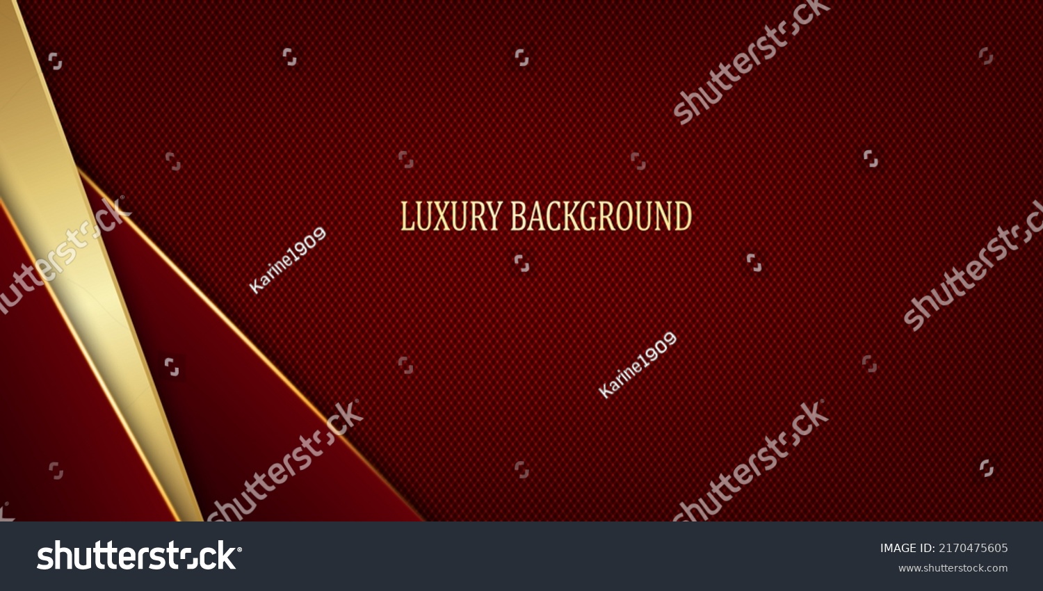 Red and gold luxury background. Vector illustration. #2170475605