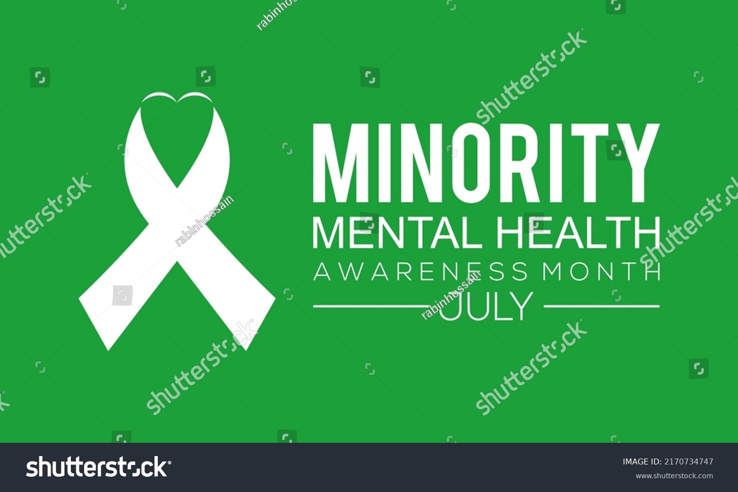 Minority Mental Health Awareness Month National Royalty Free Stock