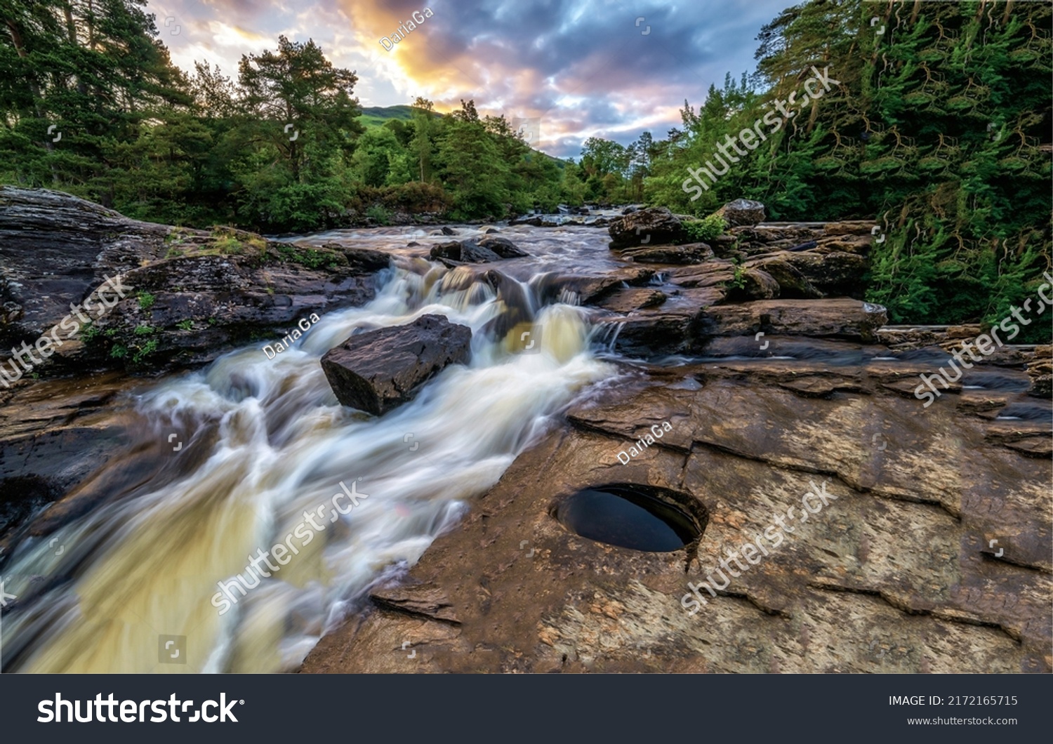 River rapids of the forest river. Forest river landscape #2172165715