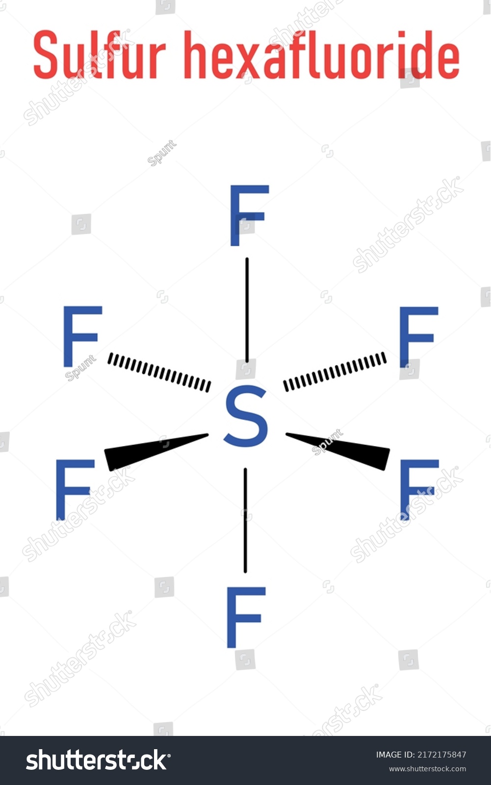 Skeletal Formula Of Sulfur Hexafluoride Gas Royalty Free Stock Vector 2172175847 9699