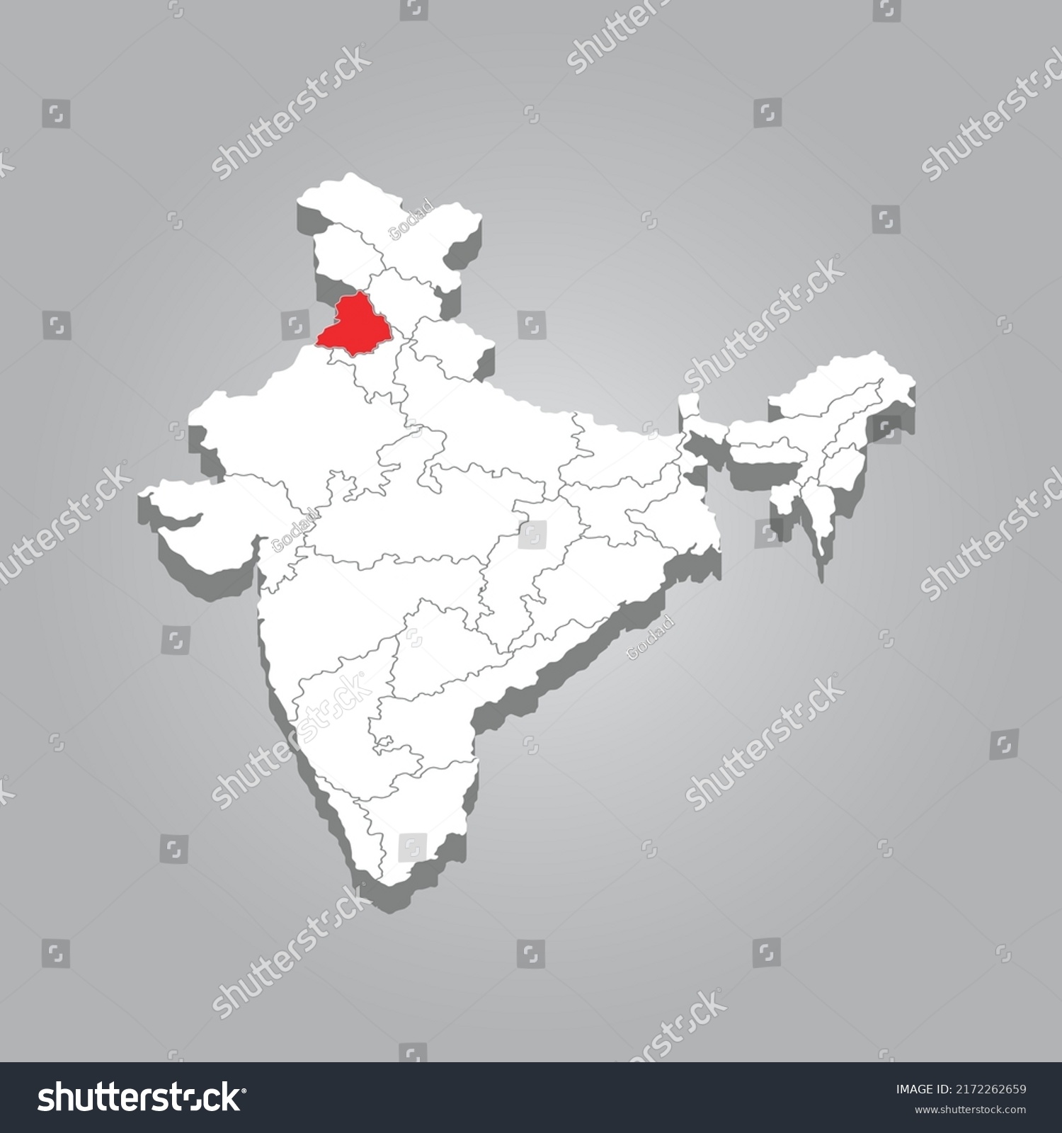 Political Map of India 3D Map of India and Map - Royalty Free Stock ...