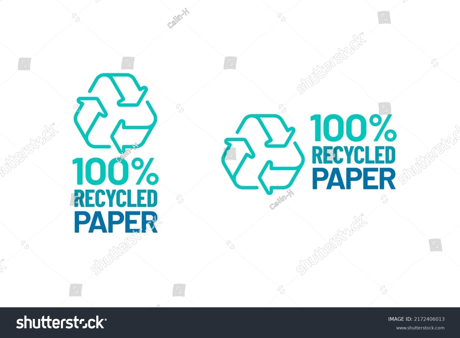 Recycled paper vector icon logo badge #2172406013