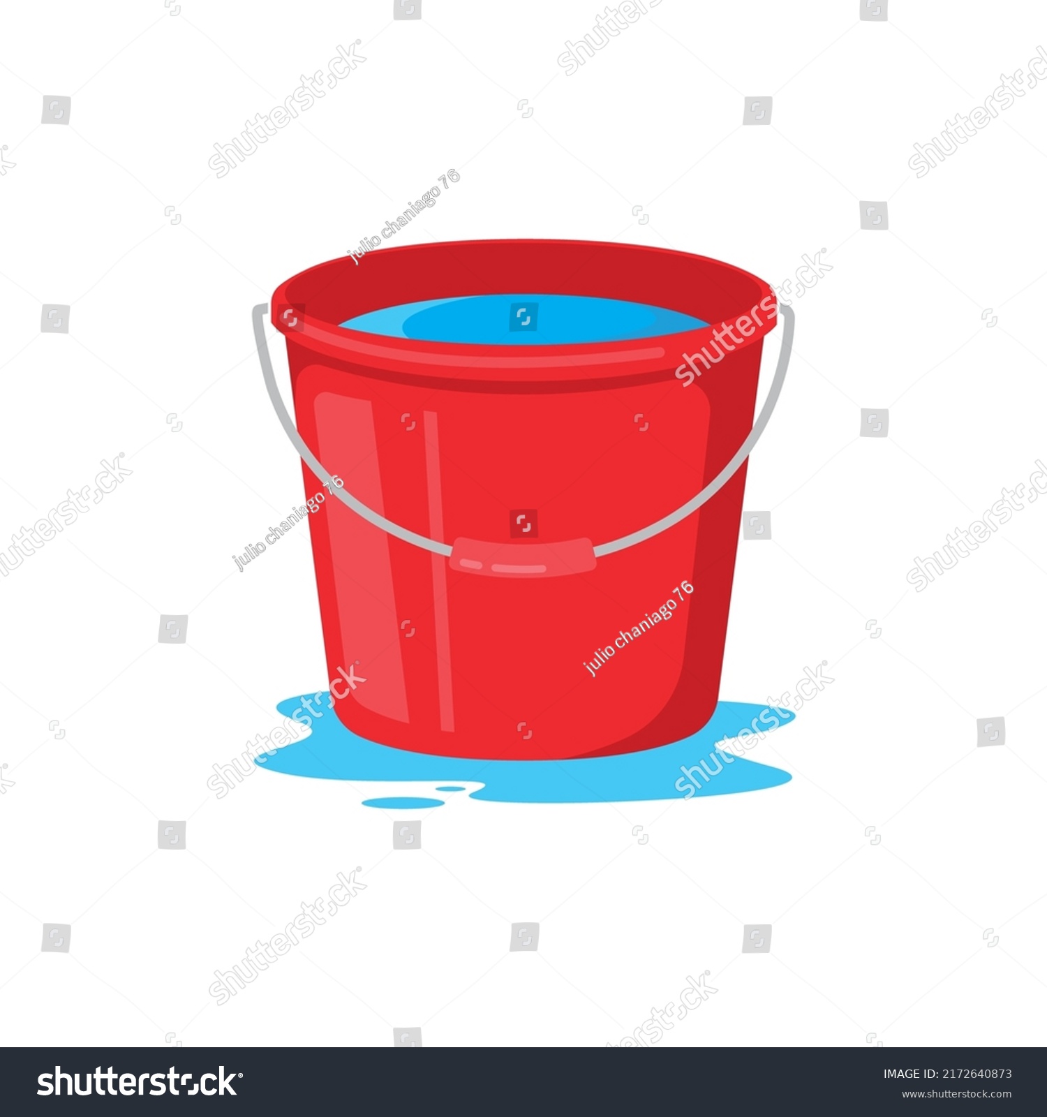 red water bucket element vector design template - Royalty Free Stock ...