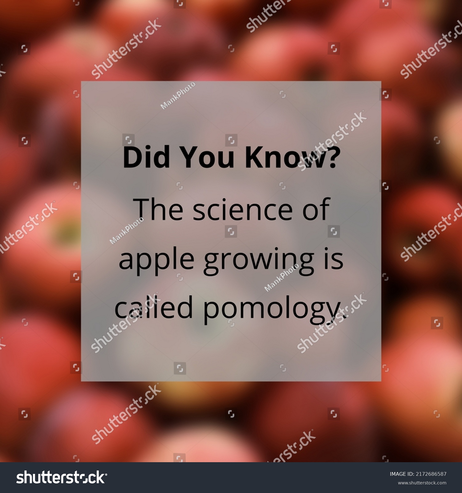 The science of apple growing is called pomology #2172686587