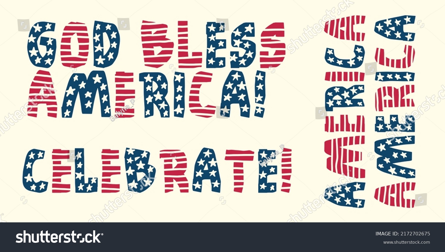 God bless America print. Celebrate! patriotic - Royalty Free Stock ...