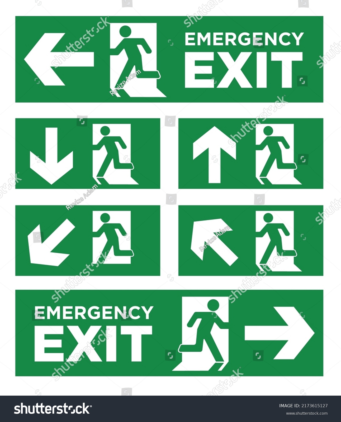 Emergency fire exit sign print ready vector - Royalty Free Stock Vector ...